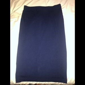 Navy blue pencil skirt